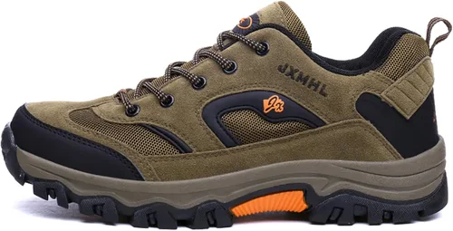Vista 2 de Cmadolrs Zapatos de senderismo antideslizantes para hombre, zapatos deportivos casuales, de caña baja, ligeros, al aire libre, camping, senderismo