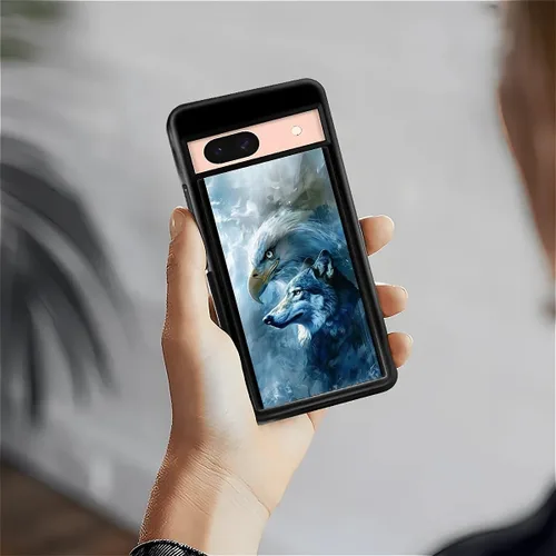 Vista 1980 de Compatible con Google Pixel 4A 5G Mobile Case Creative Acrylic Panel trasero Silicona Protección Grip especialmente diseñado para Google Pixel 4A 5G