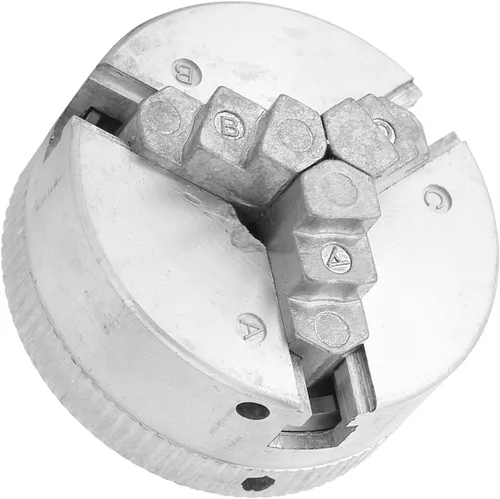 Vista 4 de Z011 Micro Torno Mandril, Aleación de Zinc 3-Jaw Chuck Clamp Accesorio con Dos Varillas de Bloqueo para Mini Torno de Metal
