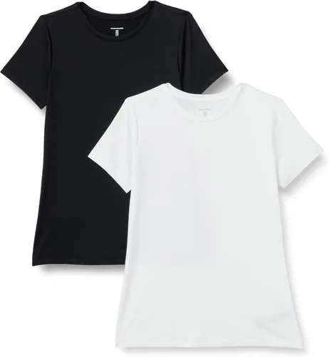 Vista 8 de Amazon Essentials Camiseta de manga corta con cuello redondo para mujer, de secado rápido, para entrenamiento, gimnasio, paquete múltiple