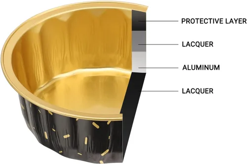 Vista 6 de EUSOAR Moldes de papel de aluminio para magdalenas, paquete de 50 moldes desechables de papel de aluminio de 8 onzas (7.9 fl oz) con tapas, papel