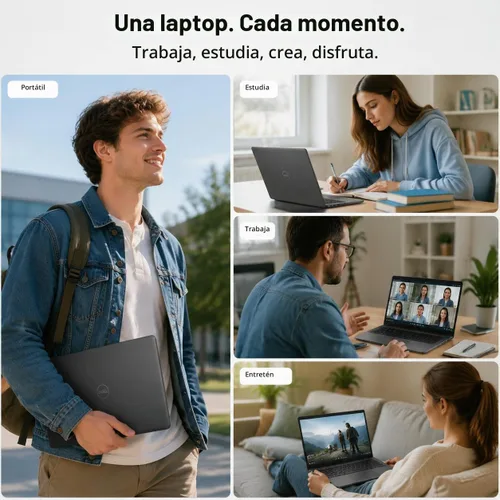 Vista 7 de Dell Portátil con pantalla táctil 15, Intel i5-1334U, 16GB DDR5 RAM, SSD