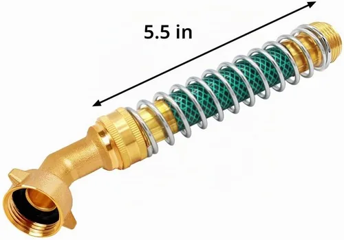 Vista 5 de Uenede Brass 3/4" GHT - Kit de conector de manguera de jardín con codo de 45 grados