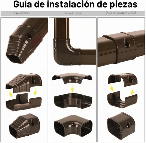 Vista 5 de Cubiertas de juego de línea de 3" y 16.1 pies para mini split, cubierta
