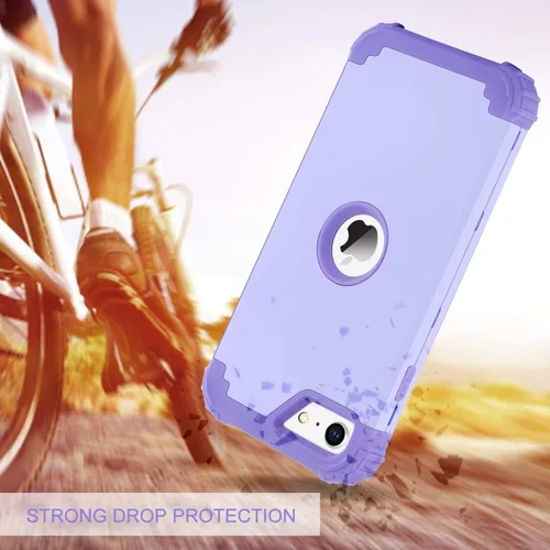 Vista 3 de BENTOBEN Funda para iPhone SE 2022 y iPhone SE 2020, resistente 3 en 1, cuerpo completo, resistente, a prueba de golpes, híbrida de policarbonato