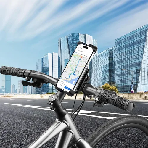 Vista 7 de Soporte de teléfono para motocicleta, soporte para teléfono de bicicleta para manillar - Abrazadera universal para teléfono celular para iPhone