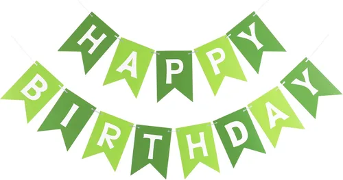 Vista 13 de Cartel azul de feliz cumpleaños, pancarta de feliz cumpleaños, guirnalda para baby shower, revelación de género, suministros de fiesta para niños