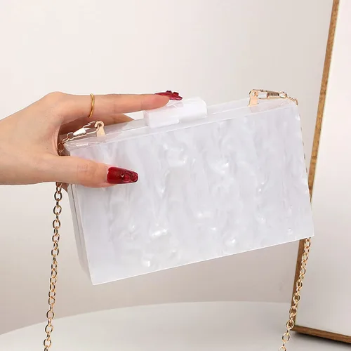 Vista 3 de LETODE Bolsos de mano de acrílico, bolso de plexiglás para mujer