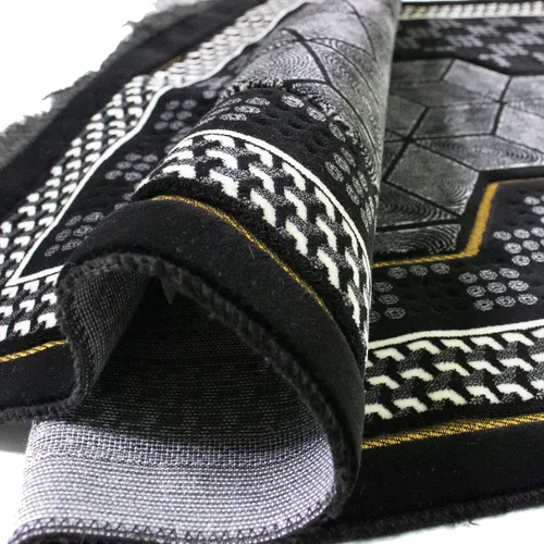 Vista 2 de Modefa Alfombra de oración turca de terciopelo islámico, gruesa, ancha y suave, para hombres y mujeres, doble felpa grande Janamaz - Regalo de Eid