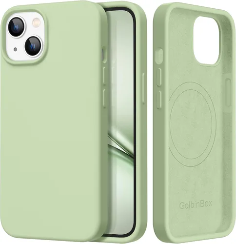 Vista 132 de GolbinBox Funda magnética para iPhone 17, compatible con MagSafe, cubierta de silicona integrada para control de cámara, funda de silicona líquida a