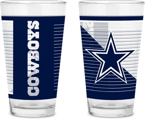 Vista 22 de Rico Industries NFL Football Main - Juego de 2 vasos clásicos de 16 onzas con logotipo impreso digitalmente, apto para lavavajillas NFL Football
