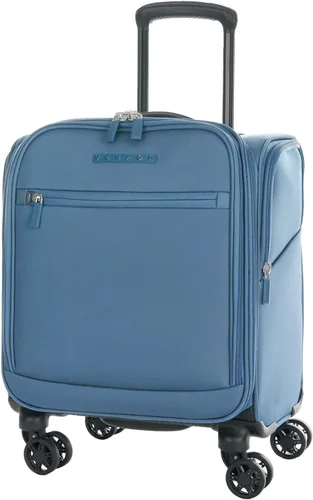 Vista 17 de Verage Equipaje de mano debajo del asiento de 14 pulgadas con ruedas giratorias y puerto de carga USB, maleta con ruedas para aerolíneas, bolsa Negro