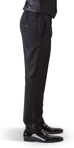 Vista 4 de AZAR MAN Traje de esmoquin Slim Fit 2 Botón 3 piezas de solapa de muesca de satén 4030