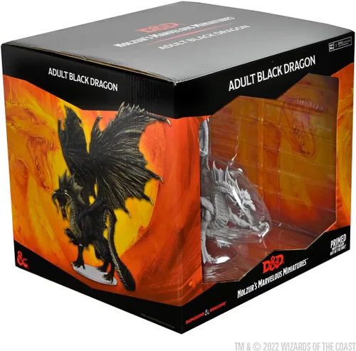 Vista 3 de WizKids D&D Nolzur's Marvelous Miniatures: Dragón Negro Adulto