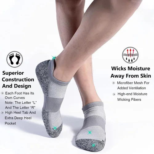 Vista 4 de SITOISBE Calcetines deportivos de compresión para hombres y mujeres, paquete de 48