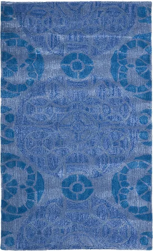 Vista 33 de SAFAVIEH Wyndham Collection - Alfombra decorativa de 2 x 3 pies, beige y azul, hecha a mano, lana moderna, ideal para zonas de alto tráfico