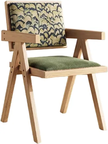 Vista 23 de YVYKFZD Juego de sillas de comedor de madera maciza, sillas de cocina sin brazos, silla de comedor tapizada con respaldo, sillón de terciopelo