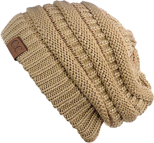 Vista 250 de C.C Trendy Warm Chunky Soft Stretch Cable Knit Beanie