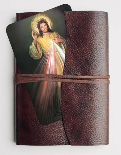 Vista 4 de Trendzeen Coronilla de la Divina Misericordia - con medalla en relieve, ficha de Jesucristo, tarjeta de oración del Señor Ficha de bolsillo