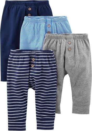 Vista 13 de Simple Joys by Carter's - Pantalones de forro polar para bebé, paquete de 4