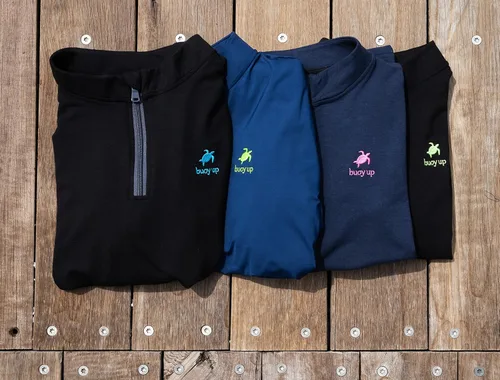 Vista 7 de Styles - Camiseta ecológica de rayón de bambú con cremallera corta para mujer