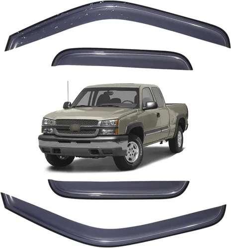 Vista 194 de Viseras para ventanas para Mazda 3 Sedán 4 puertas 2004 2005 2006 2007 2008 2009 estilo JDM Mugen, deflector de viento, protector solar y de lluvia