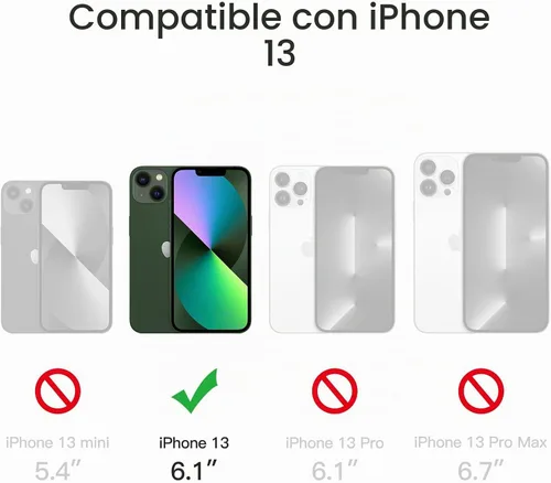 Vista 2 de JETech Funda magnética para iPhone 13, color verde alpino