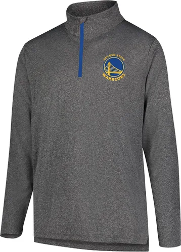 Vista 10 de Ultra Game Camiseta oficial de la NBA de manga larga con cremallera corta para hombre Gris Caliente Carbón