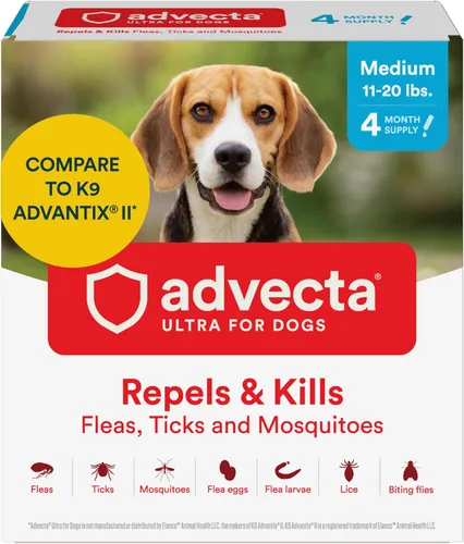 Vista 17 de Advecta Ultra pulgas y garrapatas tópico para perros 21-55 libras