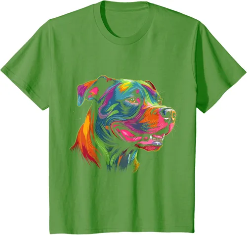 Vista 58 de Pit Bull Mom Dog Lover Colorido Artistic Pitbull Owner - Camiseta para mujer, Negro