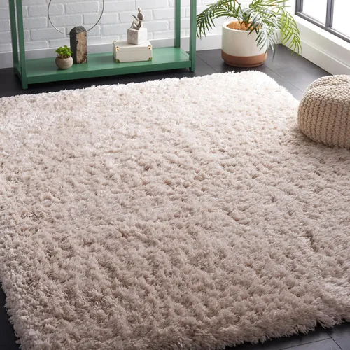 Vista 12 de SAFAVIEH Flokati Shag Collection - Alfombra decorativa, 2 pies 3 pulgadas x 4 pies, color marfil, diseño sólido, no desprende pelusa y de fácil