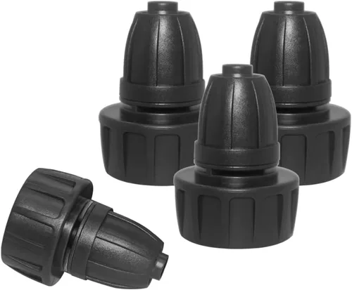 Vista 8 de Hooshing 4 tubos de riego por goteo de 1/2 pulgada a grifo, adaptador de manguera de jardín de 3/4 a 1/2 pulgadas, adaptador de manguera de riego