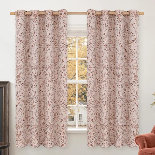Vista 29 de BGment Cortinas de lino beige para dormitorio de 63 pulgadas de largo, cortinas de ventana con ojales y ojales para ventana de sala de estar, 2