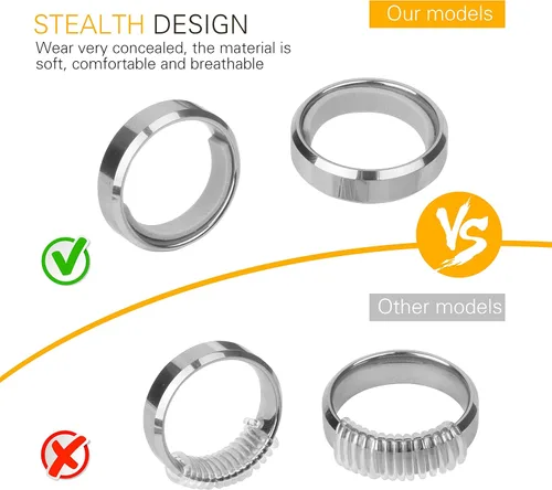 Vista 4 de Likimar Ajustador de tamaño de anillo para anillos sueltos Medidor de anillo invisible para anillos anchos