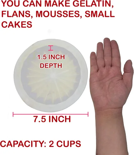 Vista 3 de Baking Bliss Moldes pequeños de gelatina en forma de corazón, silicona, blanco, 7.5 pulgadas