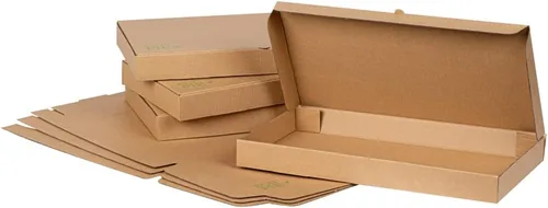 Vista 92 de Restaurantware - Cajas para pizza, 50 unidades, 14 x 7 x 1.5 pulgadas, embalaje de papel de cartón corrugado con bloqueo de pestañas, resistente a