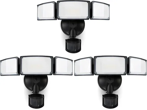 Vista 14 de LUTEC Luces de Seguridad LED de 72W 7500LM con Sensor de Movimiento para Exteriores, 5000K Luz de Día, IP65 Resistente al Agua, de Anochecer a Blanco