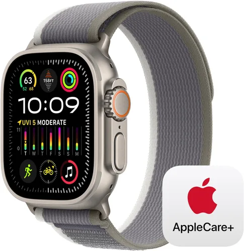 Vista 13 de Apple Watch Ultra 2 [GPS + Celular 49mm] Smartwatch con caja de titanio resistente y correa Blue/Black Trail Loop S/M. Rastreador de fitness