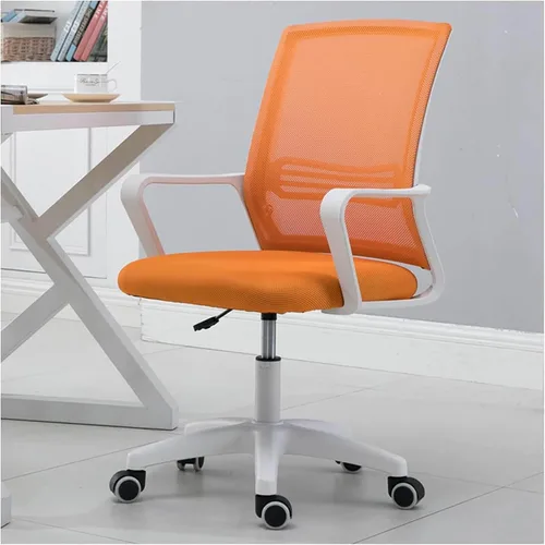 Vista 11 de Home Mesh Back Swivel Chair with Padded Seat and 360° Swivel - Computer Desk Chair with Arms - Adjustable Task Chair for Office - White Mesh Task