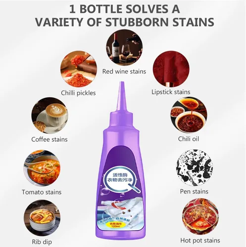 Vista 2 de Active Enzyme - Removedor de manchas para ropa, removedor rápido de manchas de lavandería, removedor de manchas de ropa con enzimas activas, B