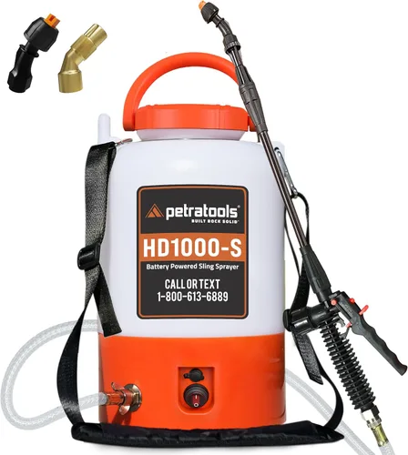 Vista 10 de Pulverizador alimentado por batería PetraTools de 1 galón - HD1000-S - Pulverizadores eléctricos de servicio pesado en césped y jardín para control