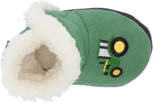 Vista 5 de John Deere Las pantuflas para bebés tienen forro interior de sherpa de felpa