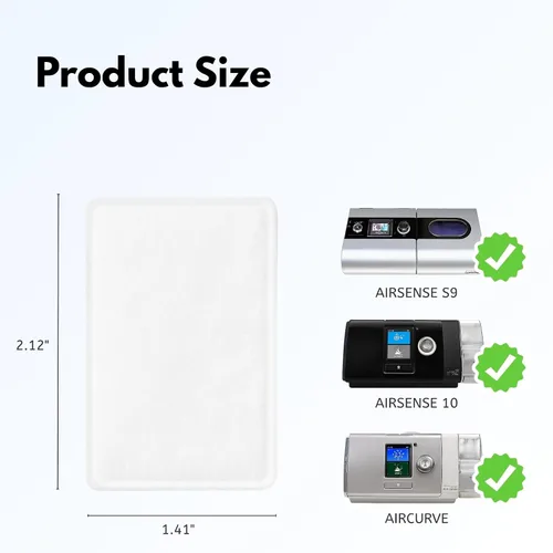 Vista 2 de Nispira Filtros de aire finos CPAP compatibles con ResMed AirSense 10, S9 Series, S9, AirStart y AirCurve, 24 paquetes