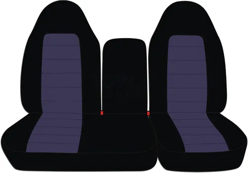 Vista 20 de Funda para asientos y apoya brazos de camiones, asiento delantero dividido 60/40 con apertura en el medio, para camión 1997-2000 Ford F-150, de 21