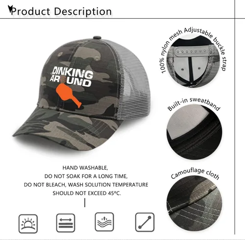Vista 7 de devor Dad Hats dinking Around Baseball Caps for Men Funny Denim Baseball Caps Adjustable