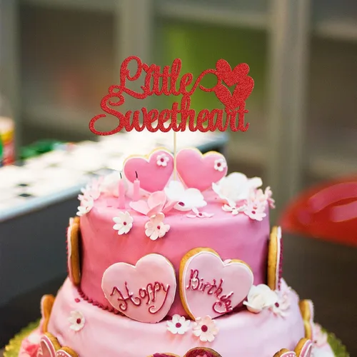 Vista 19 de Ephlyn 24 adornos para cupcakes con purpurina para el día de San Valentín, dulce amor, corazón, día de San Valentín, decoración para cupcakes
