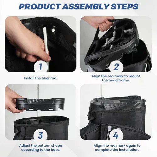 Vista 7 de TIVOR 2026 Golf Cart Bag - 14-Way Full-Length Dividers, 9 Pockets, Easy-Access Handle & Ergonomic Straps Perfect for Cart & Walking, Includes Rain