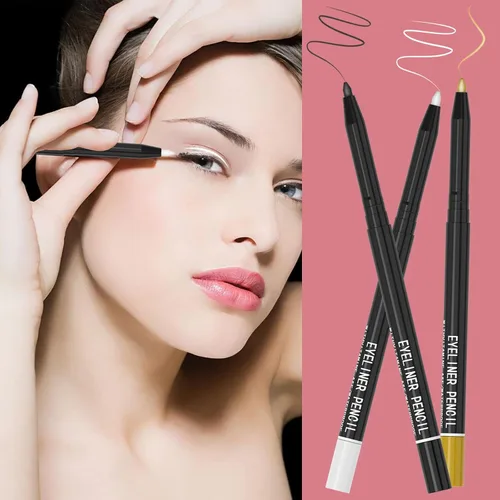 Vista 5 de KAIQIKAIXI 12 tipos de lápiz delineador de ojos, cejas, lápiz de sombra de ojos, lápiz de línea de labios, almohadilla de párpados, herramienta