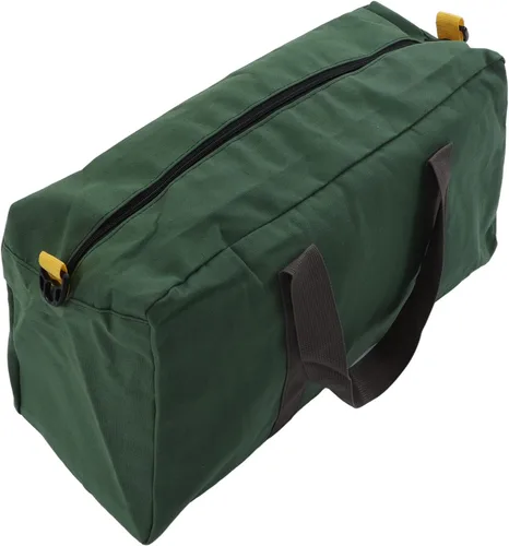Vista 5 de Bolsa de herramientas de mano de boca ancha, impermeable, resistente, gran capacidad, con cremallera, portátil, de lona, para electricista