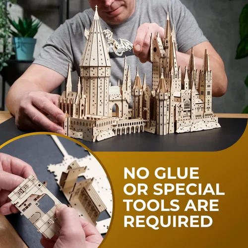 Vista 5 de UGEARS Harry Potter Hogwarts Castle 3D rompecabezas de madera para adultos